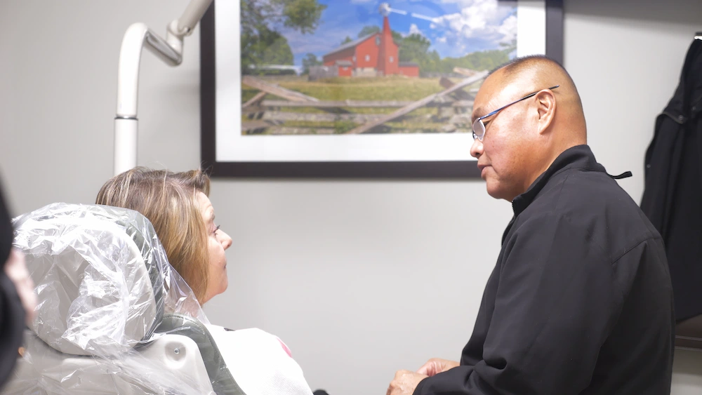 Dr. Callejo with a patient